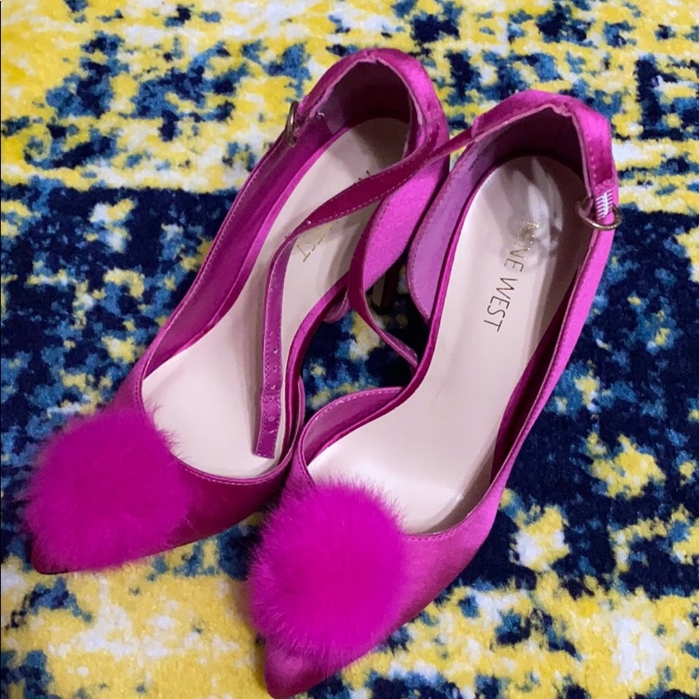 Hot pink Pom Pom heels...